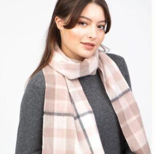 Like New! Kiltane of Scotland Contemporary Check 100% Lambswool Scarf